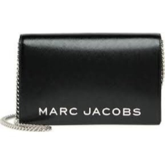 MJ-108. Marc Jacobs Logo Textured Wallet-On-Chain Green - Picture 1 of 1